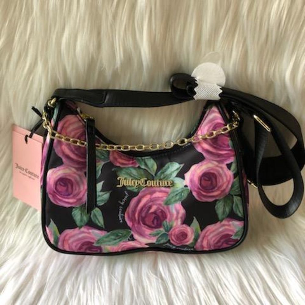 Juicy Couture Purple Rose Small Crossbody Bag